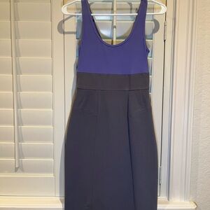 Theory Purple and Gray Midi Dress